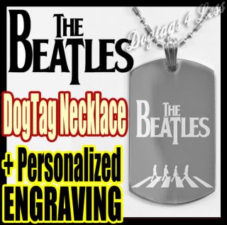the Beatles & Abbey Road Custom Dog Tag Silver Necklace