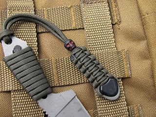 New Tactical Knife Lanyards w/Black Skull Beads. For Gerber 