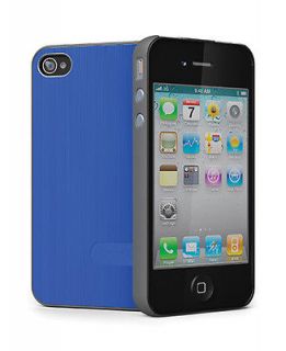 Cygnett IPHONE 4/4S Case UrbanShield Brushed Aluminium case BLUE   NEW 