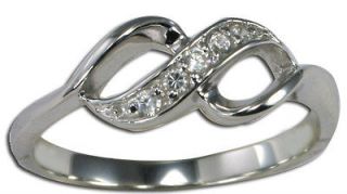 Infinity Cz Sterling Silver Ring , Promise,Foreve​r, purity size 5 