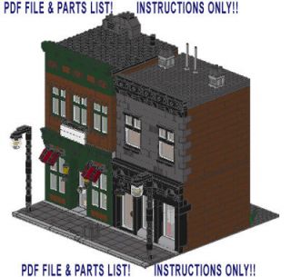 Lego Custom 2 Modular Buildings store INSTRUCTIONS ONLY