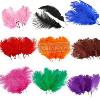 10pcs 10 12 inch Ostrich Feathers optional colors wedding decorations 