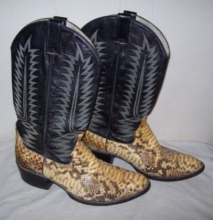   Cowtown EXOTIC PYTHON SNAKESKIN COWBOY RODEO Western Boots Mens 11 D