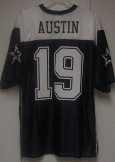 NWT New MILES AUSTIN 19 Jersey Made By Dallas Cowboys MENS Navy Sz M 