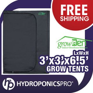 GrowDen 3x3 Den Hydroponics Grow Tent Indoor Greenhouse Box Room 
