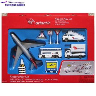 Virgin Atlantic Airport Playset 747 with vehicles Ideal Gift BNIB