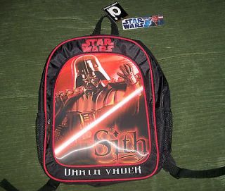 Darth Vader Star Wars Sith Black & Red Holographic Backpack NWT!!