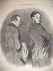 LISTED FRENCH HONORE DAUMIER HAND SIGNED NUMBERED ORIGINAL LITHOGRAPH 
