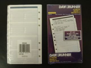 Day Runner 3 3/4 X 6 3/4 6 ring A Z Directory Refill [Office Product 