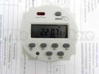 DC 12V Digital LCD DISPLAY 16A 24 HOUR 7 DAY TIMER TIME RELAY SWITCH