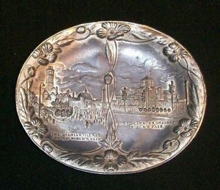 Chicago Worlds Fair Tip Tray Belgian House Ft Dearborn