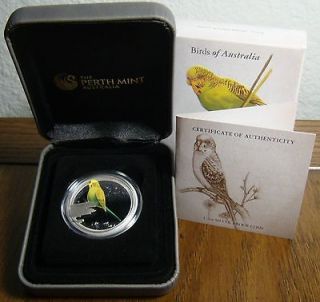 2013 Birds of Australia   Budgerigar 1/2oz Silver Proof Coin