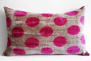 Sukan Handmade Silk Velvet Ikat Pillow Cover