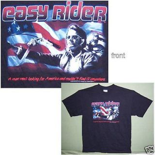 EASY RIDER LOOKING FOR AMERICA BLK XL T SHIRT NEW