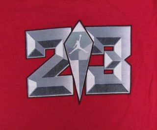 NIKE Air Jordan T Shirt SIZE YOUTH S Basketball #23 Red Athletic 