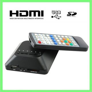 USB Multi Media Player For TV HDD 2.5 3.5 SD MMC Card Remote Control 