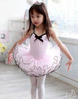 Girls Party Dance Ballet Tutu Dress Costume 4 5 Y Pink Color 