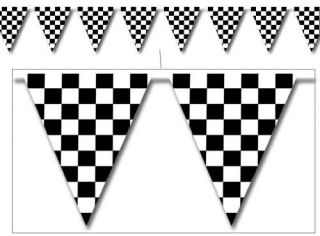 Pennant Flag Streamers Race Style Checkered 105 48 12x18 Pennants 
