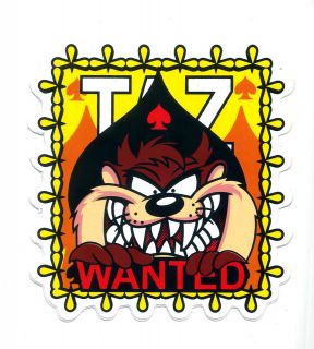 Tasmanian Taz Devil Wanted Funny Bohemian Bumper Van truck Car Decal 
