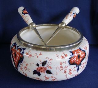Antique Devon Ware Hindoo S Fieldings & Co Majolica Salad Bowl Set 