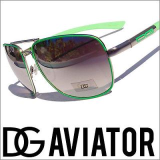 DG Aviator Sunglasses Sunnies New Mirrored Lens Turbo Fashion 80s 