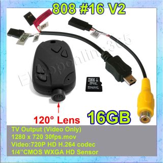   #16 V2  Lens D Car Key Chain Micro Camera HD 720P Pocket Camcorder