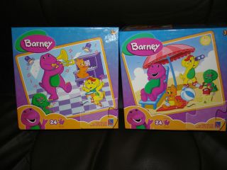 BARNEY BABY BOP BJ PUZZLES 24 PIECE BEACH & MUSICAL SCENE PUZZLE NEW