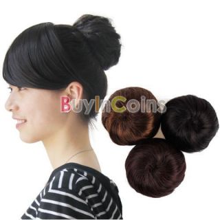   Fashion Clip on Synthetic Elastic Contract Dish Hair Bun Tail Wig