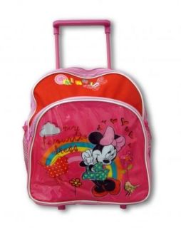 Disney Minnie Mouse Junior Deluxe School Travel Trolly Roller Wheeled 