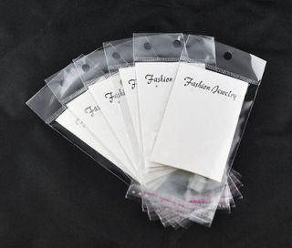 Newly listed 100 Black Earring Display Cards W/Self Adhesive Bags