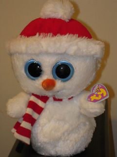 Ty SCOOPS Snowman ~ Large 10 Plush Buddy ~ Beanie Baby Big Boos 