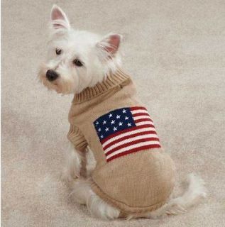   Zoey Americana Flag Sweater Pet Dog Knit Sweater XXS XL sweaters top
