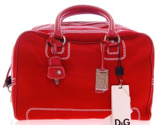 NWT $900 DOLCE & GABBANA D&G BAG LILY GHOST Large Red Satchel