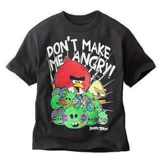 ANGRY BIRDS Black Dont Make Me Angry Comfort Tee T Shirt NEW Sz 5 