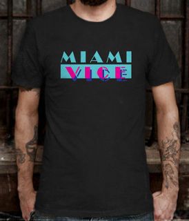   VICE TV series Retro Logo Don Johnson T shirt Tee Size L (S to 3XL av