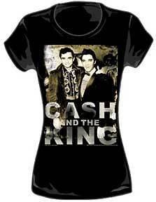   AND ELVIS PRESLEY Cash and King Juniors Babydoll T Shirt S XL NEW