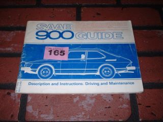 GENUINE SAAB 900 OWNERS MANUAL / MAINTENANCE HANDBOOK.1980