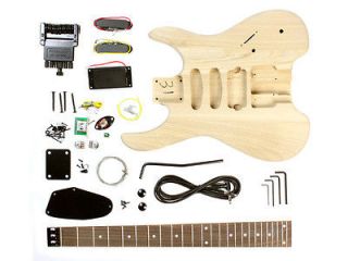   Headless Electric Guitar DIY Kit Project double locking tremolo New