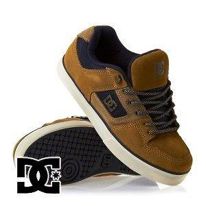 DC Pure Slim WR Mens Trainers Shoes   Camel/Dark Chocolate