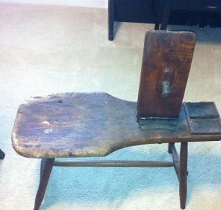 Antique 1800s Very Rare Saddle Makers Bench With Vise Grip Handle