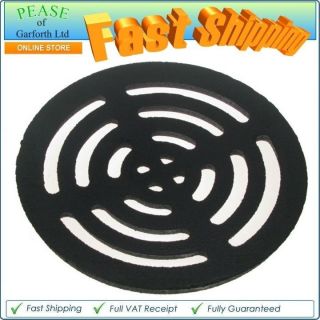 178mm 7 Round Cast Iron Drain Grate Cover / Gully Grid in Black