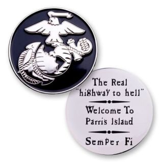MARINE CORPS PARRIS ISLAND HIGHWAY HELL CHALLENGE COIN