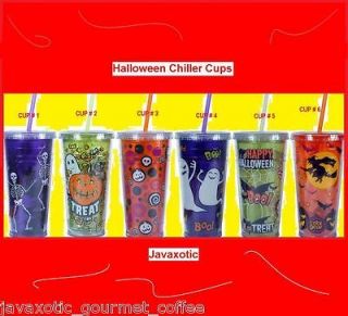 HALLOWEEN REUSABLE DRINK TUMBLER CUP COOL GEAR CHILLER 24oz FREE 