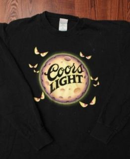   Moon Bats Beer Brewery Beverage Damaged Long Sleeve T Shirt Black XL