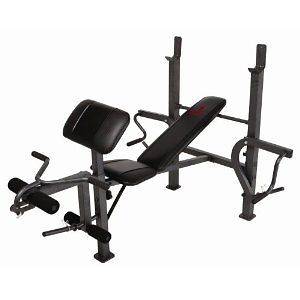   Weight Bench Press with Butterfly Leg Preacher Curl Attachments