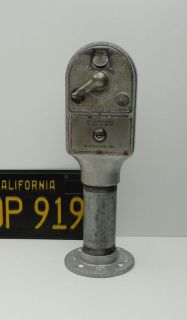 Vintage R.H. Rhodes Parking Meter With Key 5 & 1 cent Mark Time 