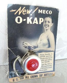 Early 1950s Red O Kap, by Medco, Mint on the Card, Bottle Re Capper 
