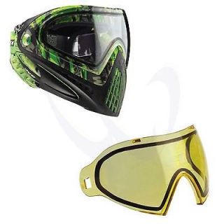Dye i4 Thermal Paintball Goggles Mask Tiger Lime + Yellow Thermal Lens 