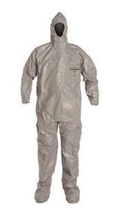 10 NIP DUPONT /LAKELAND HAZMAT SUIT XL TYCHEM F coverall hooded with 