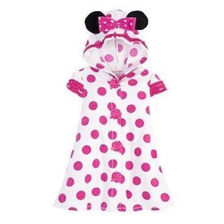 DISNEY STORE SIZE 5T HOODED MINNIE MOUSE SWIMSUIT COVER UP NWT